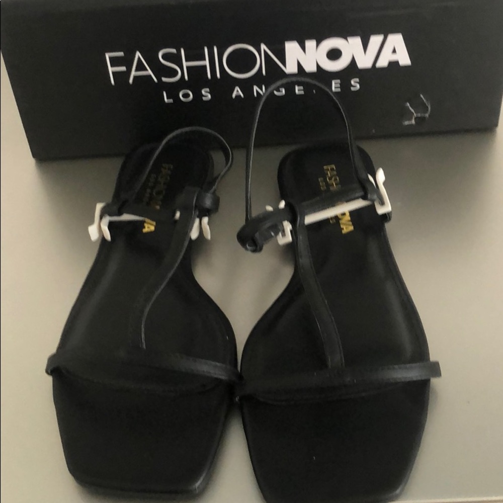 New Black Fashion Nova Sandals